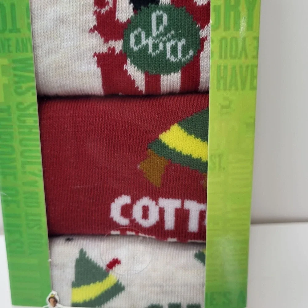 New Elf The Movie Buddy Sayings 3 Pairs No Show Ankle Socks Women Shoe Size 4-10